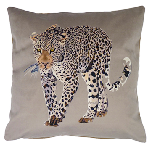 Jungle Leopard, Natural - (45cm x 45cm) Cushion - Image 3